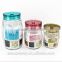 Wide mouth storage glasses/storage glass jars/color painting storage jars glass food storage container
