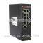 provide 3KV surge protect Ethernet port 8 PoE Ports Industrial PoE Switch with Gigabit SFP Uplink