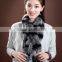 black rabbit hair long scarf shawl