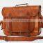 Real Goat Leather Vintage Messenger Bag Shoulder Cross Body Bag