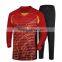 Custom high quality polyester padded yellow goalkeeper jersey