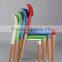 colofurl heavy-duty plastic armless dining chairs with wood frame 1561b