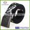 Professional Manufacturer Customize Fashion Alloy Buckle Colorful Durable Braided Webbing Cotton Belt With Genuine Leather
