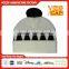 Black Pink Knit Beanie Hat With Top Ball