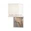 Hot sell contracted business square fabric shade wall lamp used in public indoor air