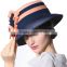 Women Formal Church Kentucky Derby Dress Hat Wide Brim Hat Organza/hair accessory