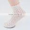 custom woman bow tie pointelle pattern rumi ankle sock