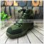 Genuine leather army green high quality men hiking boots military boots