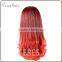 Brazilian new style red/black mixed color virgin remy full lace wig with baby hair
