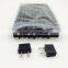 Universal black 2 rounded pins Europe standard converter convertor for EU
