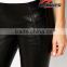 seam leggings with imitation leather for young ladies
