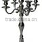 CANDLE HOLDER FIVE ARMS NICKLE PLATED ALUMINIUM 60 CM FROM INDIA