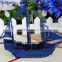 dark blue color 3D ship custom pop up business greeting card