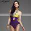 Stock 2016 Hot Sale girls sexy deep v one piece swimsuit