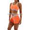 Womens Sports Top Infinity Fitness Bra With Removable Padding Cross Strap Back