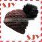 Solid Custom Knitted POM POM Beanie Skull Cap Hat