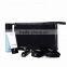 2016 promotional wholesale simple travel black PU makeup bag customized