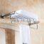 80700 new Brass bath towel holder towel rack fashion bamboo bathroom shelf