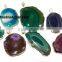 Natural agate slice gemstone pendant wholesale