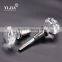 Faceted Brushed Nickel Finish Clear Glass Door Knobs and Handles