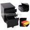 3-drawer steel mobile pedestal / Black