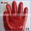 BSSAFETY Short Red Oil Resistant Red Pvc Coated Glove for Household and Clean