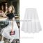 White hollow lady dress High quality fashion summer long Lady skirt