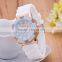 promotional gift cheap electric novel lovely plastic band quartz watch for girls students