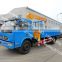 dongfeng 8x4 truck with crane,truck with loading crane,crane truck with flatbed