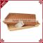 Classic design flat rectangle bread fruit bakery or supermarket used woven market baskets