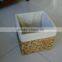 Small durable handicraft natural seagrass basket with handle