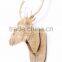 indoor wall mounted wooden deer head decoration