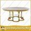 Popular flower design gold color coffee table