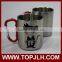 Cheap promotional sports carabiner stainless steel mug for sublimation