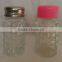 2016 china suppliers wholesale mini cylinder glass diamond spice jar with plastic lids/metal lids