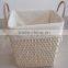 natural maize rope customized laundry storage proofing basket nesting for home decoration corn husk rope woven basket