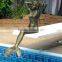 2015 hot sale mordern home decor bronze cast iron mermaid statue