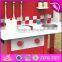 New design children play kitchen set boys wooden pretend kitchen set W10C291