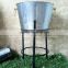 metal party tub large ice bucket with stand