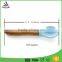 Chinese manufacturers FDA food grade heat resistant safe Eco-friendly baby silicone spoon with wooden