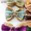 Hot sale wholesale jute fabric burlap bow for baby girl