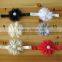 lace flower headband with pearl rhinestone in center for kids hair accessories