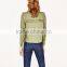 Women Fashion Long Sleeve Frilled T-shirts Tops Printed Round Neck Tops Blouses