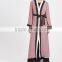 New Model Contrast Crochet Lace Trim Chiffon Abaya In Dubai Moroccan Kaftan HSd5194