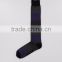 European size Melanged cotton yarn Wide Strip knee high socks women