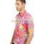 Latest design sublimated full summer flower printed polo shirt 100% polyester polo shirt