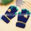 TC13026 New design funny animal pattern winter warm kids gloves high quality knitted kids gloves with finger