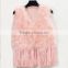 Turkey Wholesale Feather Vest With Rabbit Fur Tassels