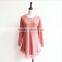 Lace Women Sweater Dress Oversized Pink Knitted Pullovers Sweaters
