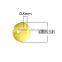 Resin Sewing Buttons Scrapbooking 2 Holes Round Yellow 6mm Dia